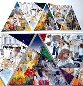 overall and detail view of painting