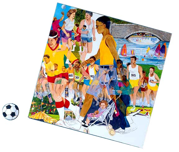 one of 11 paintings at Charlotte's Park & Recreation Dept.